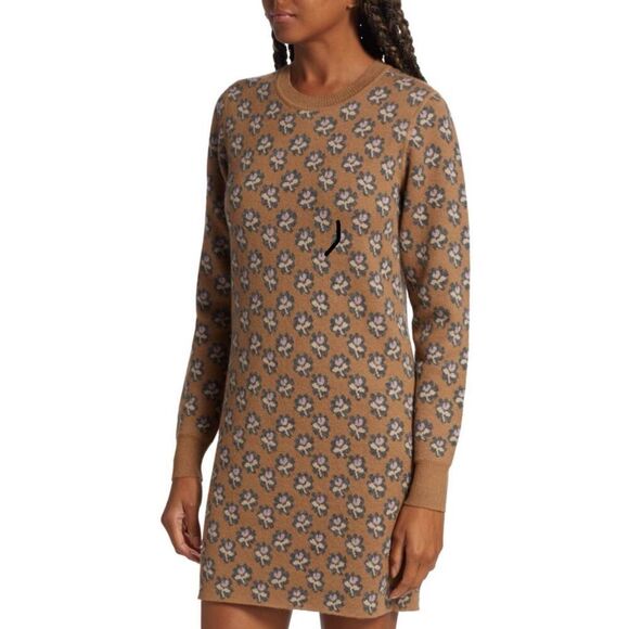 RACHEL COMEY 100% Alpaca Carine Floral Jacquard Sweaterdress NWT Size Small - Picture 5 of 11